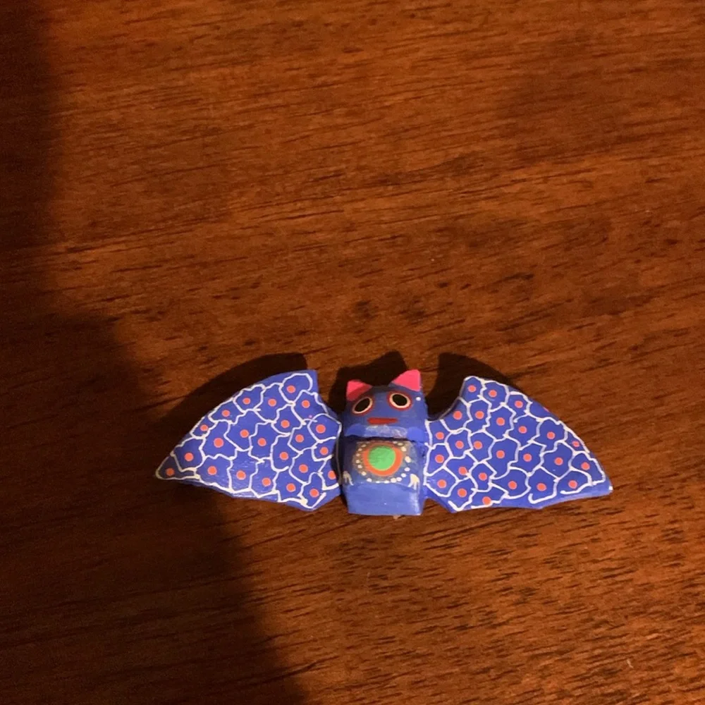 Colorful Bird Toy for Pets, hand painted art , one of a kind, made in Mexico!